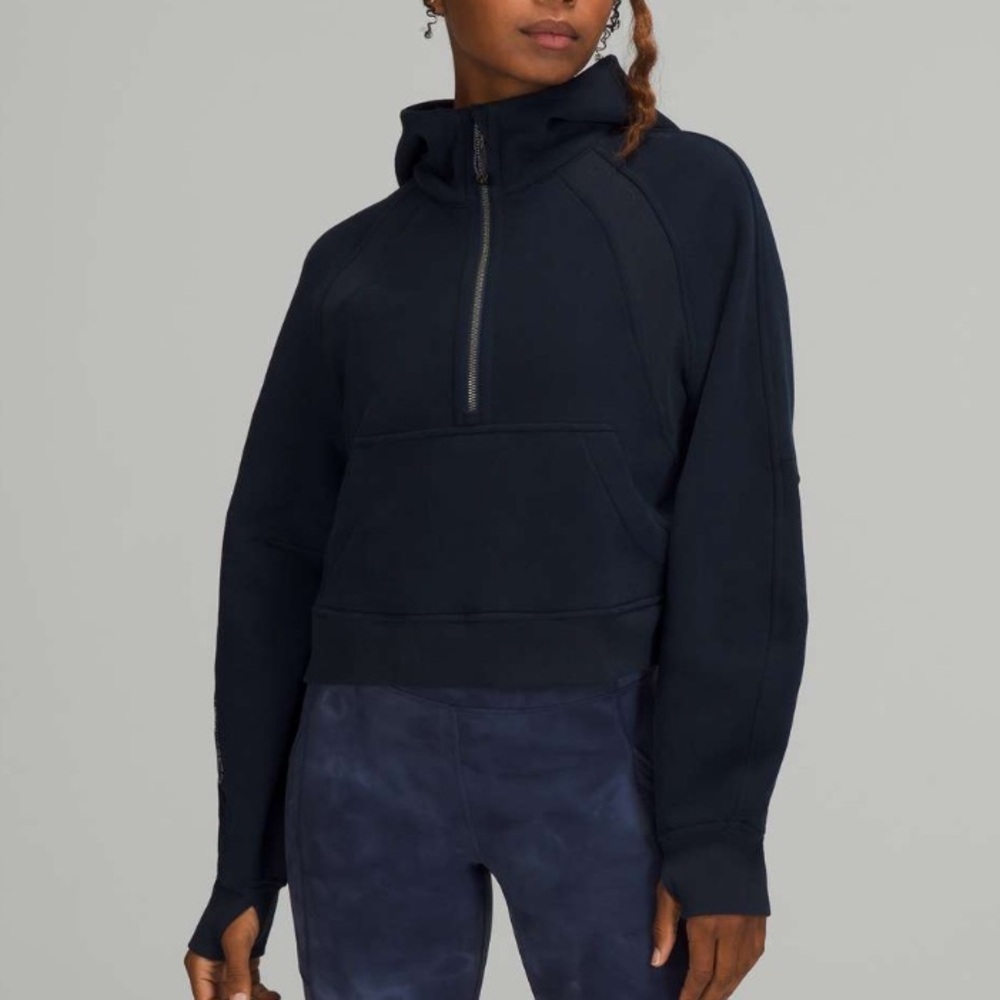 Lululemon Scuba Oversized 1/2 Zip Hoodie in True Navy